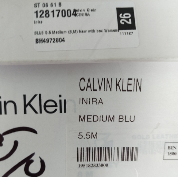 BNWT Calvin Klein Inira leather slip on footbed sandals - Picture 4 of 8